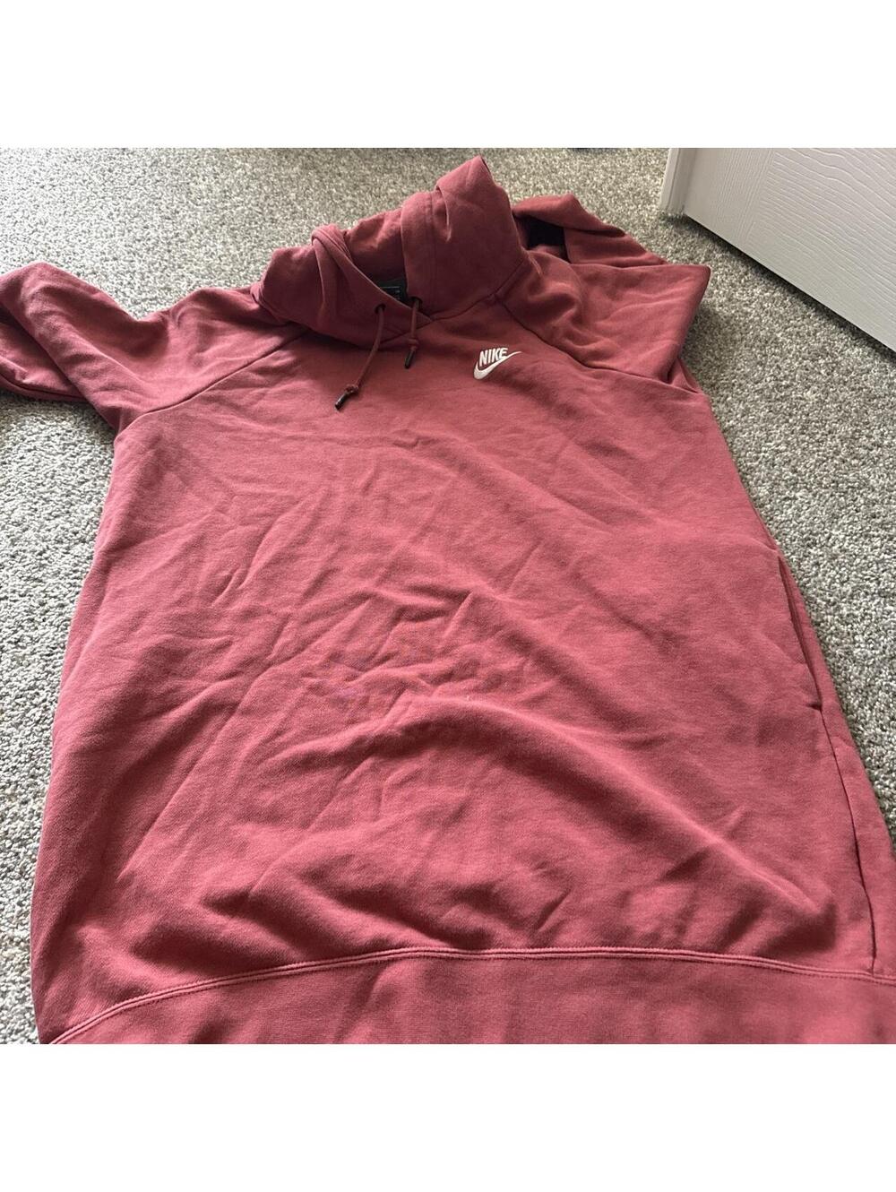 Nike Men's Burgundy and Pink Hoody